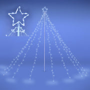 DIY Christmas Tree String Light with Pole & Star
