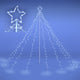 DIY Christmas Tree String Light with Pole & Star