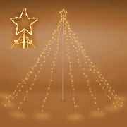 DIY Christmas Tree String Light with Pole & Star