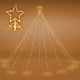 DIY Christmas Tree String Light with Pole & Star