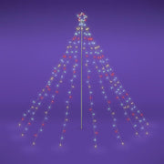 DIY Christmas Tree String Light with Pole & Star