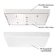 DIY Square LED Ceiling Light Flush Mount Dimmable w/ Remote 36W