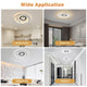 DIY 4-Circle Ring Ceiling Light Flush Mount with Remote 70W 30"