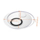 DIY 4-Circle Ring Ceiling Light Flush Mount with Remote 70W 30"