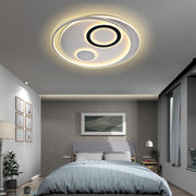 DIY 4-Circle Ring Ceiling Light Flush Mount with Remote 70W 30"