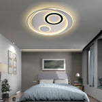DIY 4-Circle Ring Ceiling Light Flush Mount with Remote 70W 30"