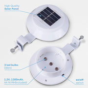 DIY Solar Gutter Light Outdoor Roof Fence Lighting