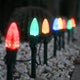 DIY 100ft C9 Christmas Light Pathway Set with Ground Stakes
