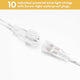 DIY 120V LED Icicle Lights 29.5ft, 10 Strands, 9,000 5mm LEDs, 4" Drop Spacing