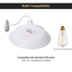 DIY Industrial Barn Style Light Wall Lamp White 14 in