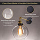 Vintage Wall Lamp Glass Globe Shade 8 in