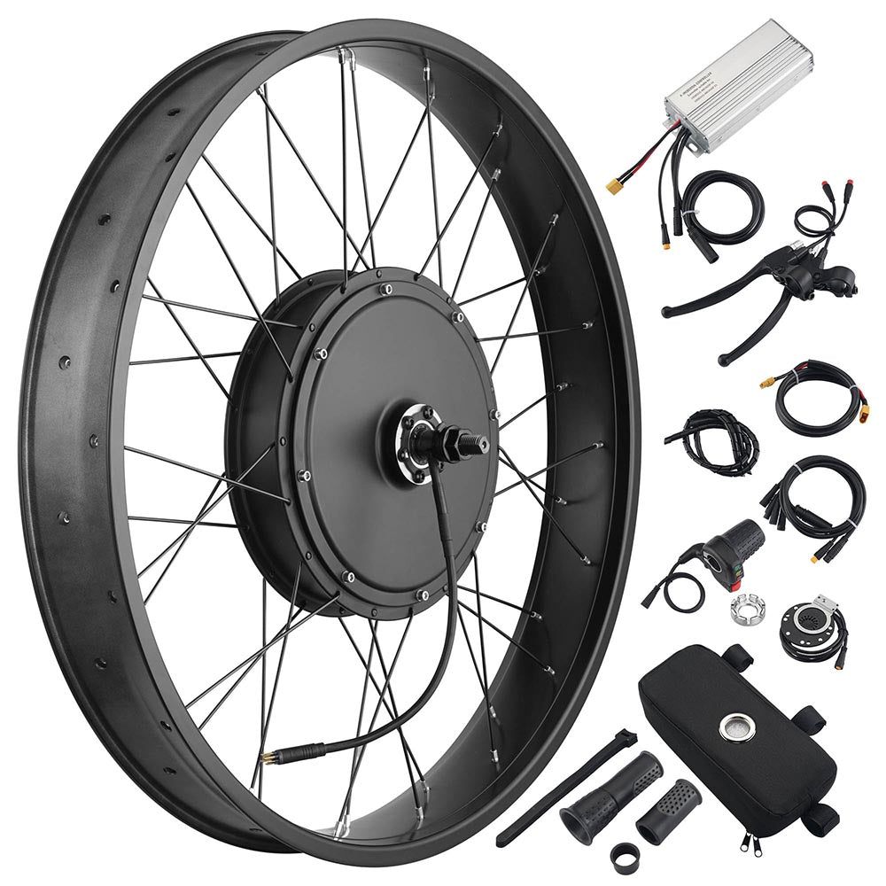 DIY 26 Inch 1000w Fat Tire Ebike Conversion Kit Front Pedal Assist