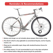 DIY 24 Inch 36v 750w E-Bike Hub Motor Conversion Kit Front