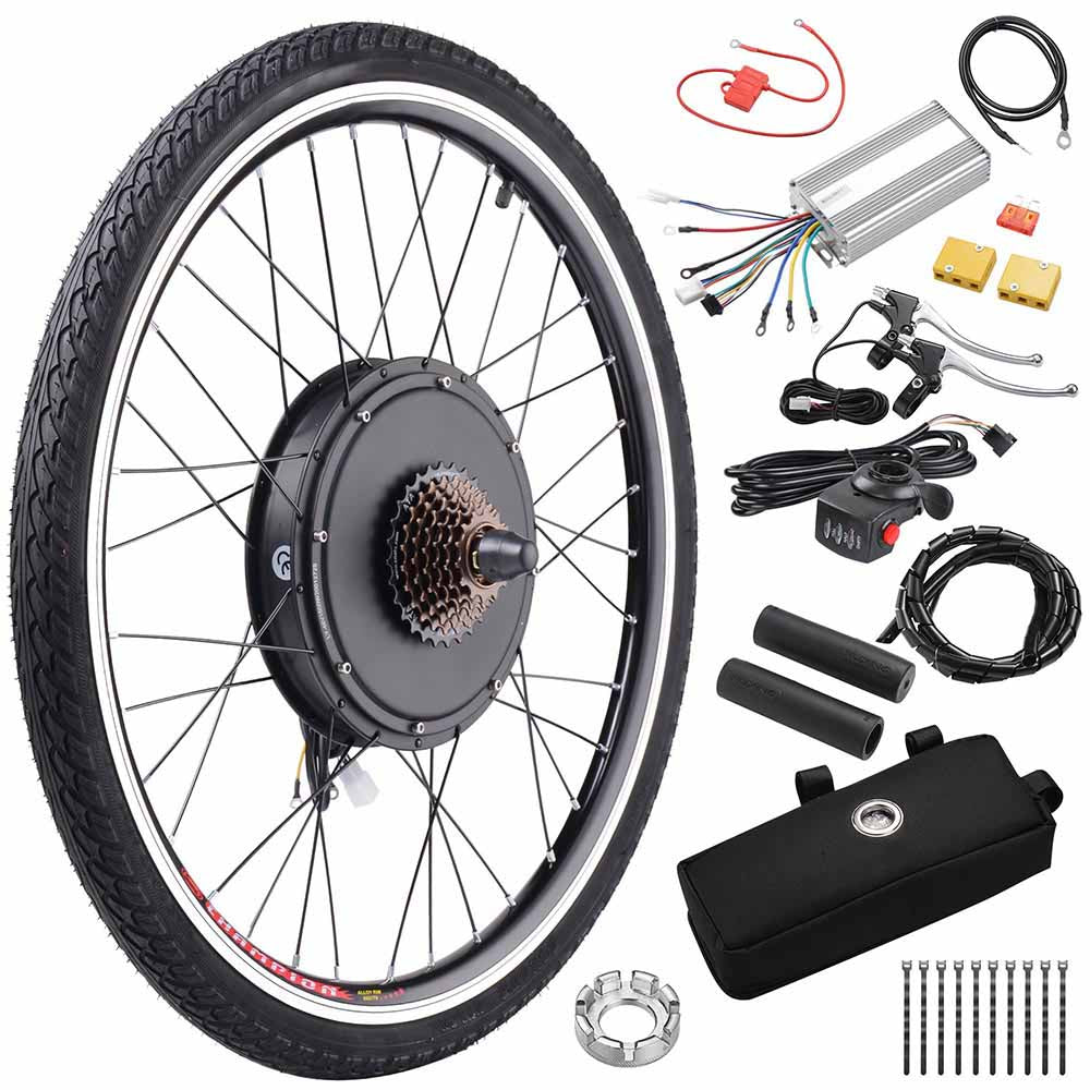 fahrrad e bike kit DIY 1500W E-Bike Kit Bicycle Motor Conversion Kit Rear Hub 48V 26"