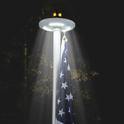 25 ft Lighted Flag Pole for House with Solar Light on Top