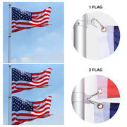 DIY Telescoping Flag Pole with Solar Light on Top (20ft,25ft,30ft Options)