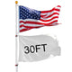 DIY 30 ft Aluminum Telescoping Flagpole Kit with Luxury Eagle