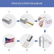DIY 30 ft Aluminum Telescoping Flagpole Kit with Luxury Eagle