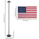DIY Set(2) 6ft Indoor Flag Poles with Stand (Ball Eagle Optional)