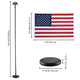 DIY Set(2) 8ft Indoor Flag Poles with Stand (Ball Eagle Optional)