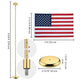 DIY Set(2) 8ft Indoor Flag Poles with Stand (Ball Eagle Optional)