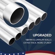 DIY Aluminum Flag Pole with Solar Light 13 Gauge (20/25/30FT Options)