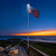 DIY Aluminum Flag Pole Kit Luxury Eagle, Solar Light & Dock Mount