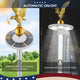 DIY Aluminum Flag Pole Kit Luxury Eagle, Solar Light & Dock Mount