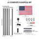 DIY 30ft 10-Gauge All-Aluminum Flag Pole for House, Resort