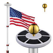 DIY Telescoping Flag Pole with Solar Light on Top (20ft,25ft,30ft Options)