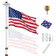 DIY Telescoping Flag Pole with Solar Light on Top (20ft,25ft,30ft Options)
