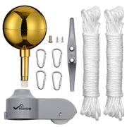 DIY Flagpole Hardware Truck Pulley Cleat(Eagle Ball Options)