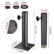 DIY Metal Deck Mount Flagpole Base D2 3/8", H16"