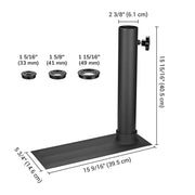 DIY 16"x6" Metal Telescoping Tailgating Flagpoles Tire Stand