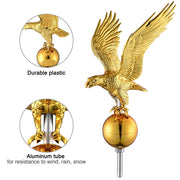 DIY Telescoping Flag Pole with Solar Light Luxury Eagle (20/25/30FT)