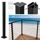 DIY Railing Post - 2x2x36in T304 Stainless Steel Single Corner Post 16-Gauge