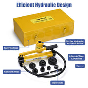 DIY 10-Ton Hydraulic Punch Driver Tool Kit w/ 6 Dies