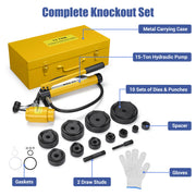 DIY 15-Ton Hydraulic Punch Driver Tool Kit w/ 10 Dies