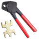 1/2" Pex Crimp Tool with Gauge Blue Red Optional