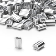 DIY 2-2.5mm Wire Rope Ferrule Aluminum Oval Sleeves 100ct.