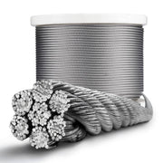 DIY 7x19 Wire Rope T316 Stainless Steel Cable 3/16"x500' (4.8mm)