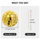 DIY Mini Small Mirror Disco Ball Event Tabletop Decoration 20ct/pk
