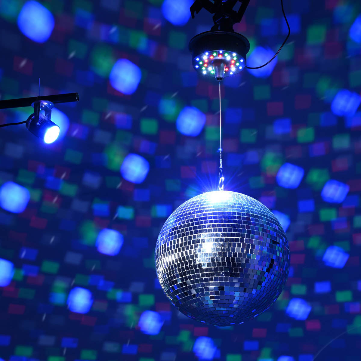 DIY Disco Ball and RGB Light Set Motorized for Retro Club/Bar/KTV