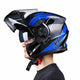 DIY Flip Up Modular Helmet DOT Blue
