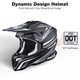 DIY AHR Dirt Bike Helmet DOT Full Face MX Motocross Helmet Black