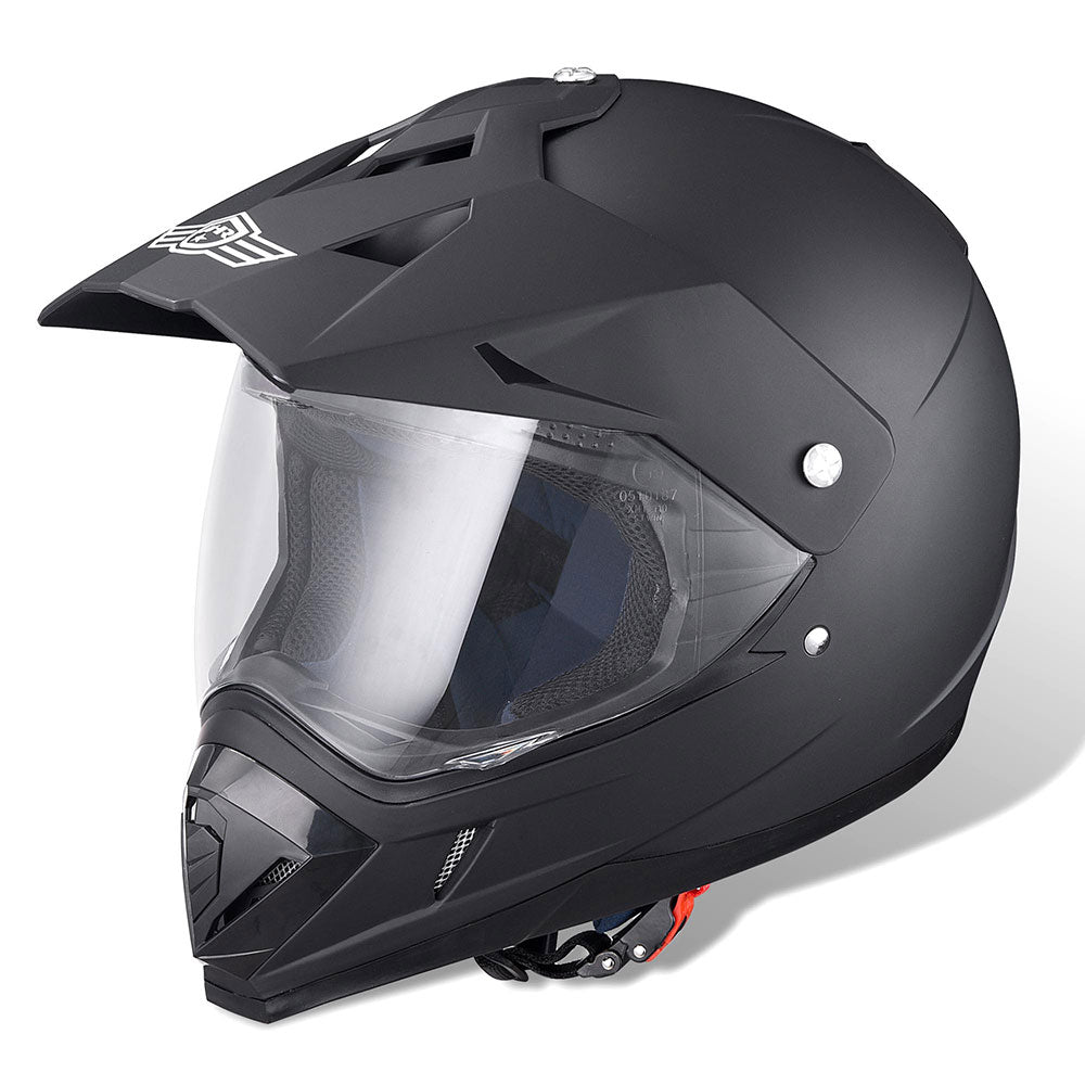 adult medium dirt bike helmet AHR Full Face Dirt Bike Helmet DOT Adult Offroad Black