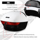 DIY White Motorcycle Trunk with Backrest, Quick Release Options