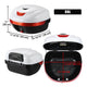 DIY White Motorcycle Trunk with Backrest, Quick Release Options
