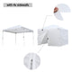 DIY White Pop Up Canopy Tent Wheeled Bag Included, Optional Sides