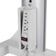DIY Heavy Duty Power Strip Mount for Computer Workstation Cart